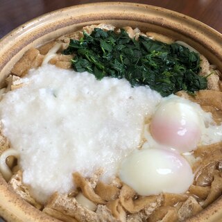 モロヘイヤと長芋のネバネバあったかうどん